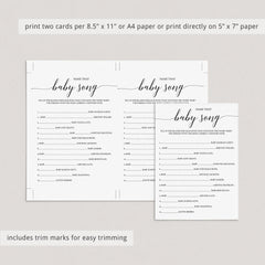 DIY White Baby Shower Games Pack Printables