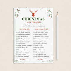 Christmas Naughty or Nice Game Printable by LittleSizzle