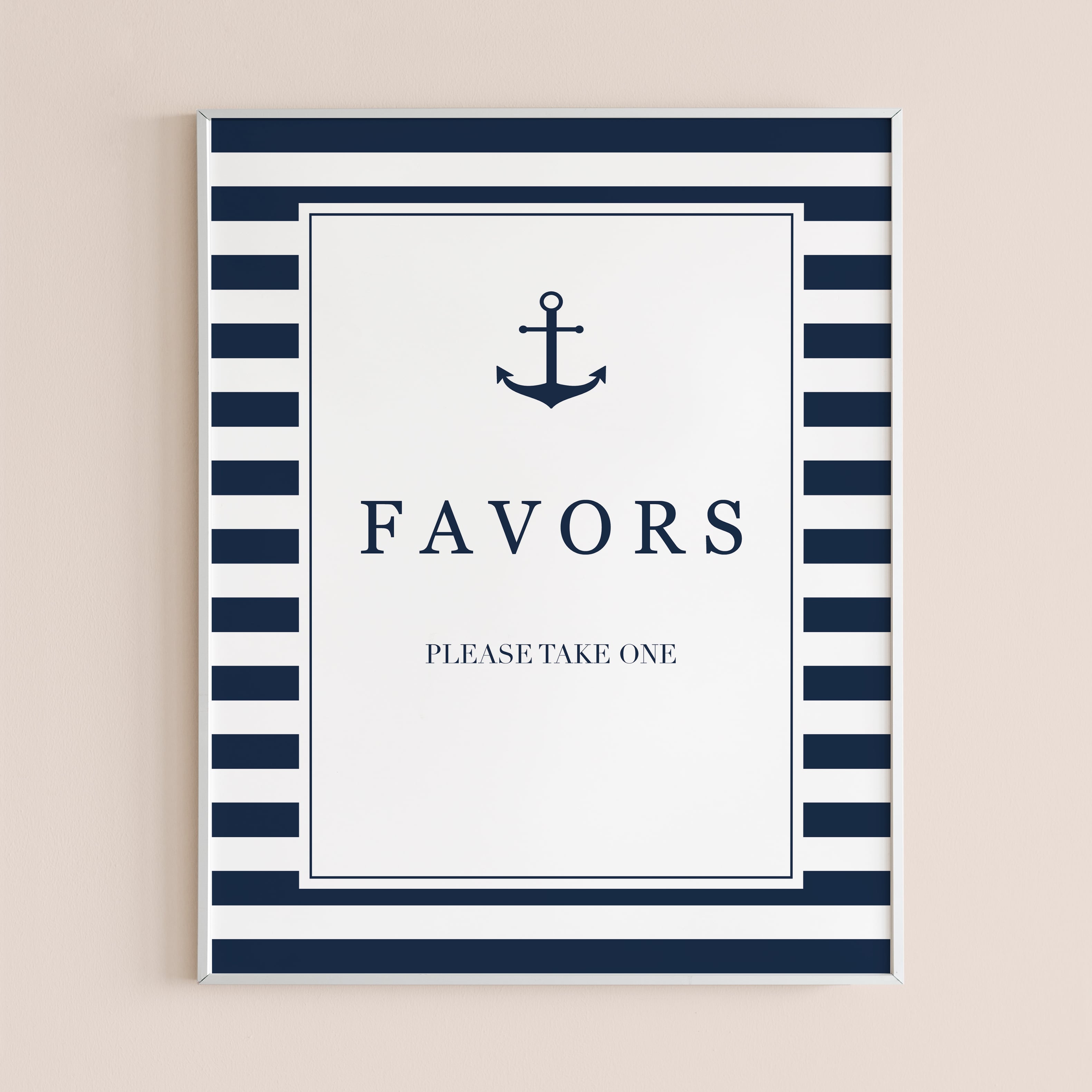 Nautical themed party favors sign download by LittleSizzle