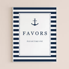 Favors please take one sign navy and white by LittleSizzle