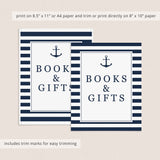 Books and gifts table sign nautical baby shower by LittleSizzle