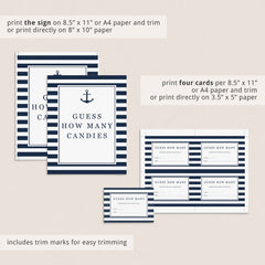 Guess how many cards navy and white stripes by LittleSizzle