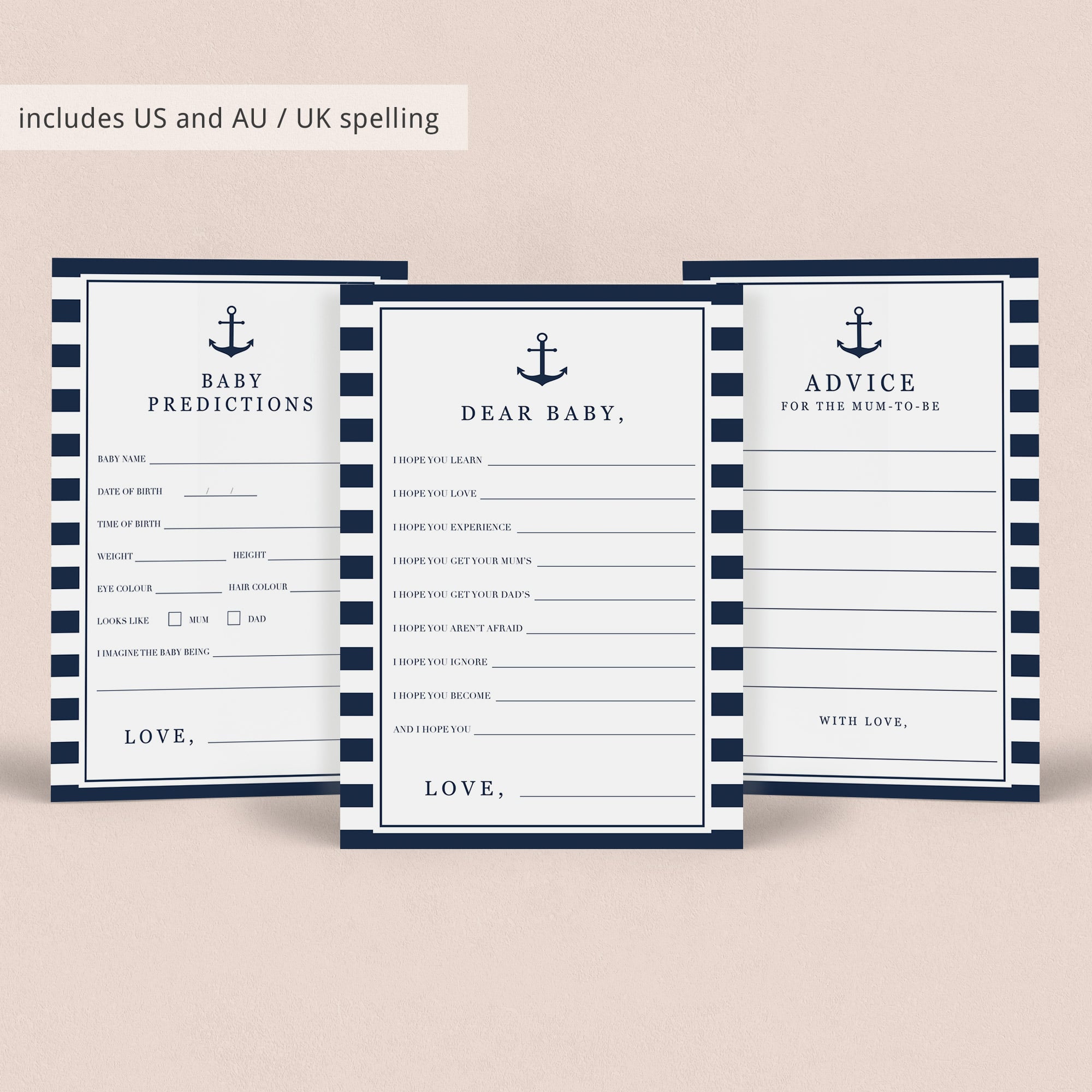 Nautical Baby Shower Games for new mum by LittleSizzle
