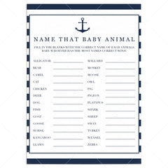 Name that baby animal game for boy baby shower by LittleSizzle