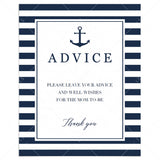 Nautical baby boy shower advice sign printable by LittleSizzle