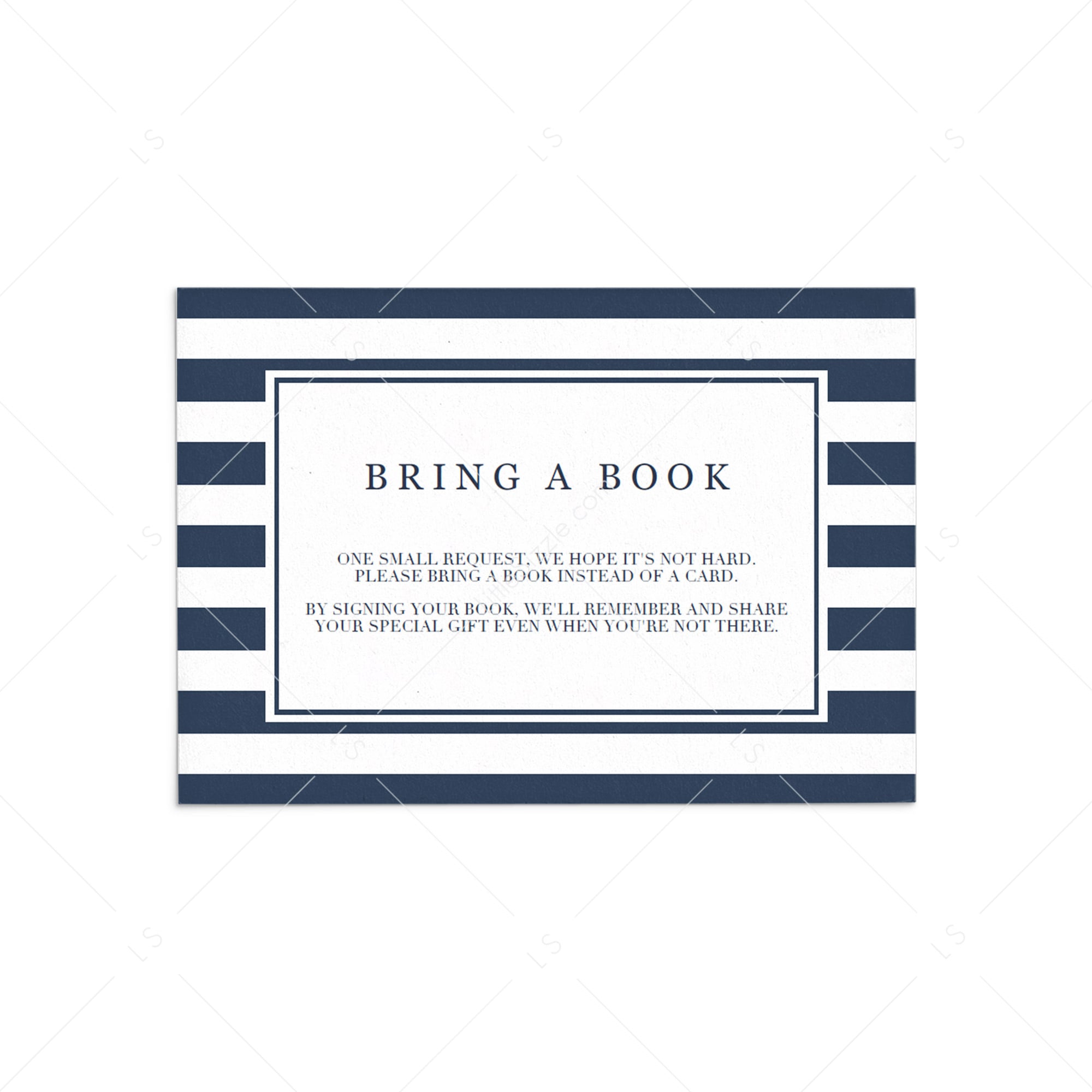 Nautical baby shower bring a book instead of card printable by LittleSizzle