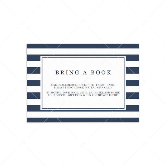 Nautical baby shower bring a book instead of card printable by LittleSizzle