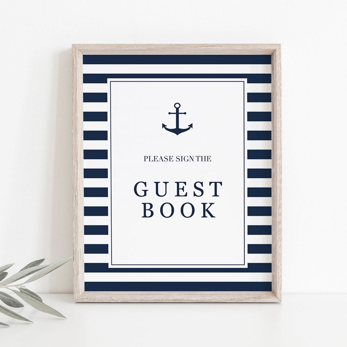 Anchor baby shower guest book sign table decorations by LittleSizzle