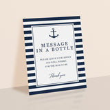 Message in a bottle signage editable template by LittleSizzle