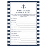 Who knows mommy best game cards for baby shower by LittleSizzle