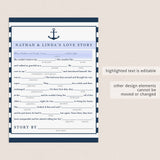 Nautical Bridal Shower Bundle Complete Instant Download