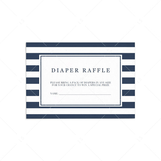 Boy shower diaper raffle sign printable by LittleSizzle