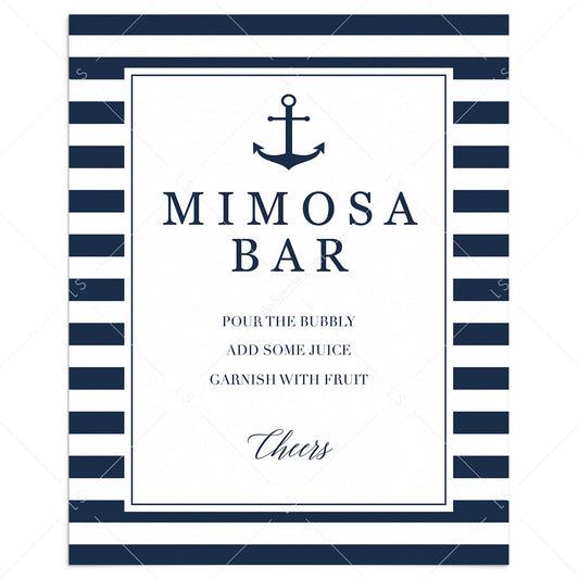 Leyton Script  Printable Mimosa Bar Sign and Juice Tags – Black