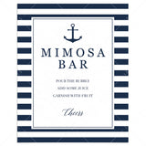 Navy and white mimosa bar sign printable by LittleSizzle