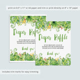 Editable hawaii shower diaper raffle sign by LittleSizzle