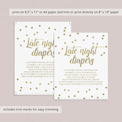 Gold and white baby shower decor download by LittleSizzle