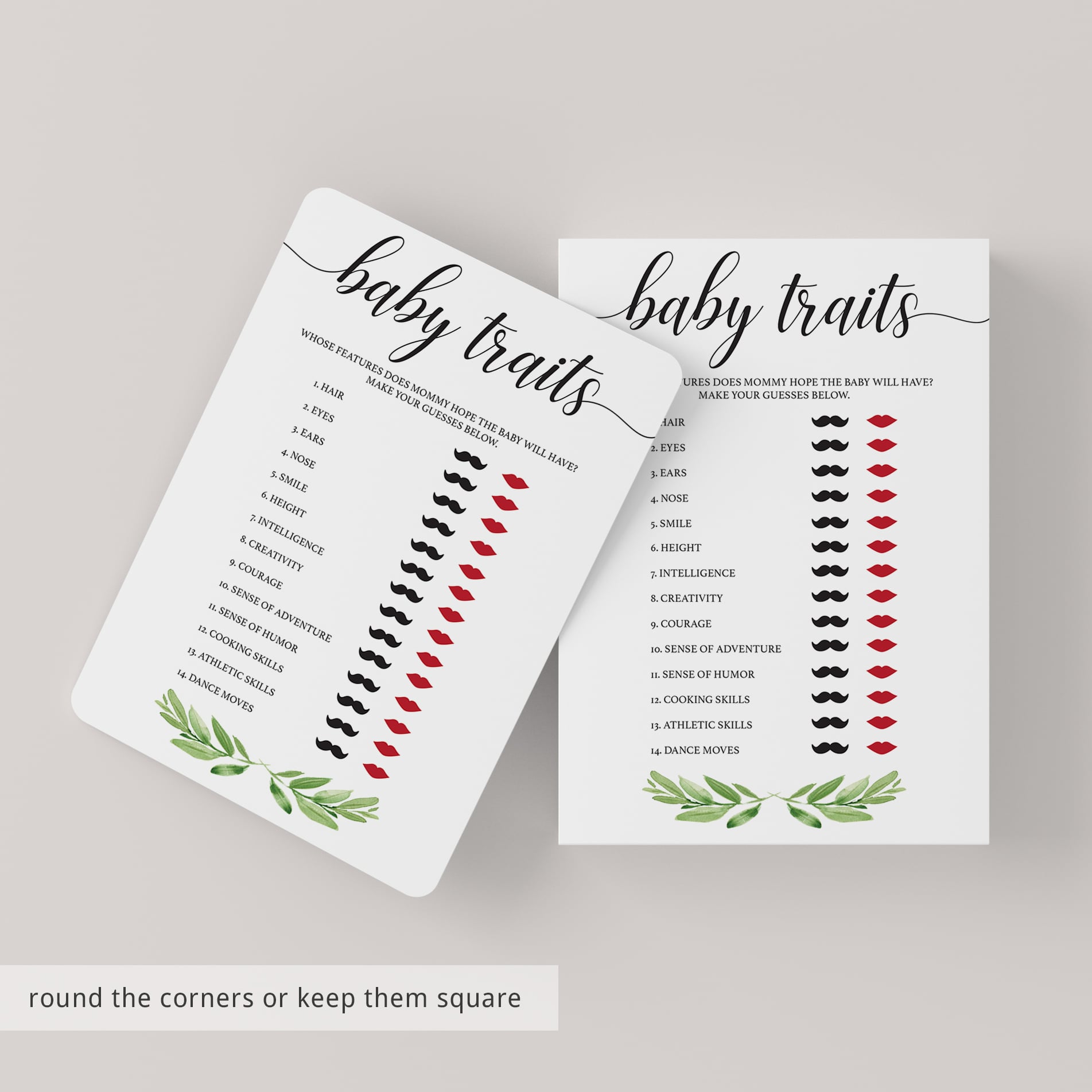 Guess baby features printable game by LittleSizzle