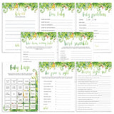 Tropical themed baby shower games pack printable by LittleSizzle