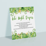 Editable baby sprinkle diaper thoughts sign with green leaves by LittleSizzle