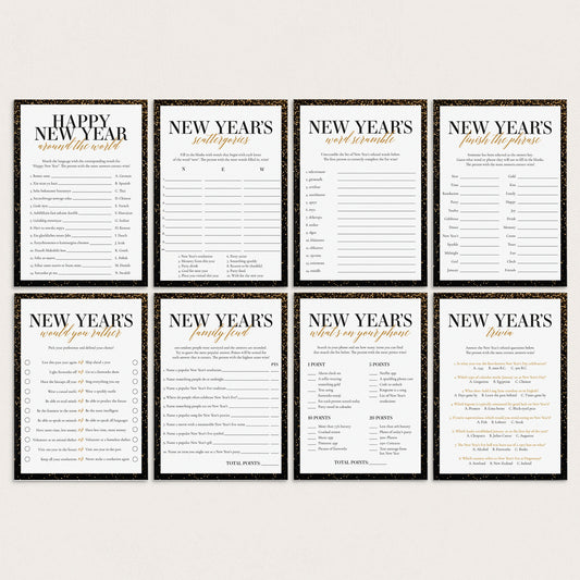 New Year's Eve Party Games and Activities Bundle by LittleSizzle