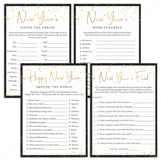 New Year's Eve Games for Family Printable by LittleSizzle