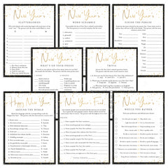 8 New Years Party Games Printable by LittleSizzle