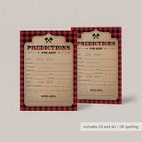 Baby Shower Lumberjack Predictions for Baby Card