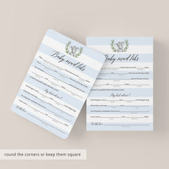 Instant download mad libs baby sprinkle game cards and advice by LittleSizzle