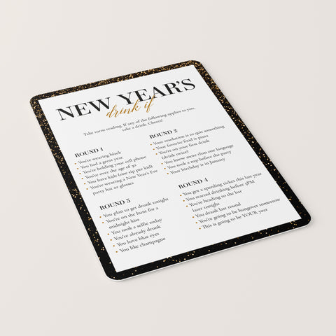 New Year's Eve Drinking Game Printable | Instant Download – LittleSizzle