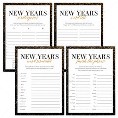 Printable New Year Party Games Pack Instant Download by LittleSizzle
