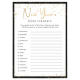 New Years Word Scramble Game Printable by LittleSizzle