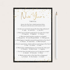 Printable New Year's Party Games Bundle
