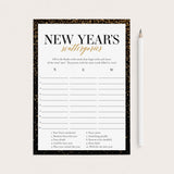 Printable New Year Game for Family Scattergories by LittleSizzle