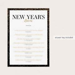 Printable New Year's Eve Trivia for All Ages