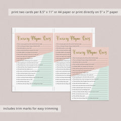 Games for Pink, Mint and Gold Baby Shower