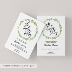Twin baby shower evite template instant download