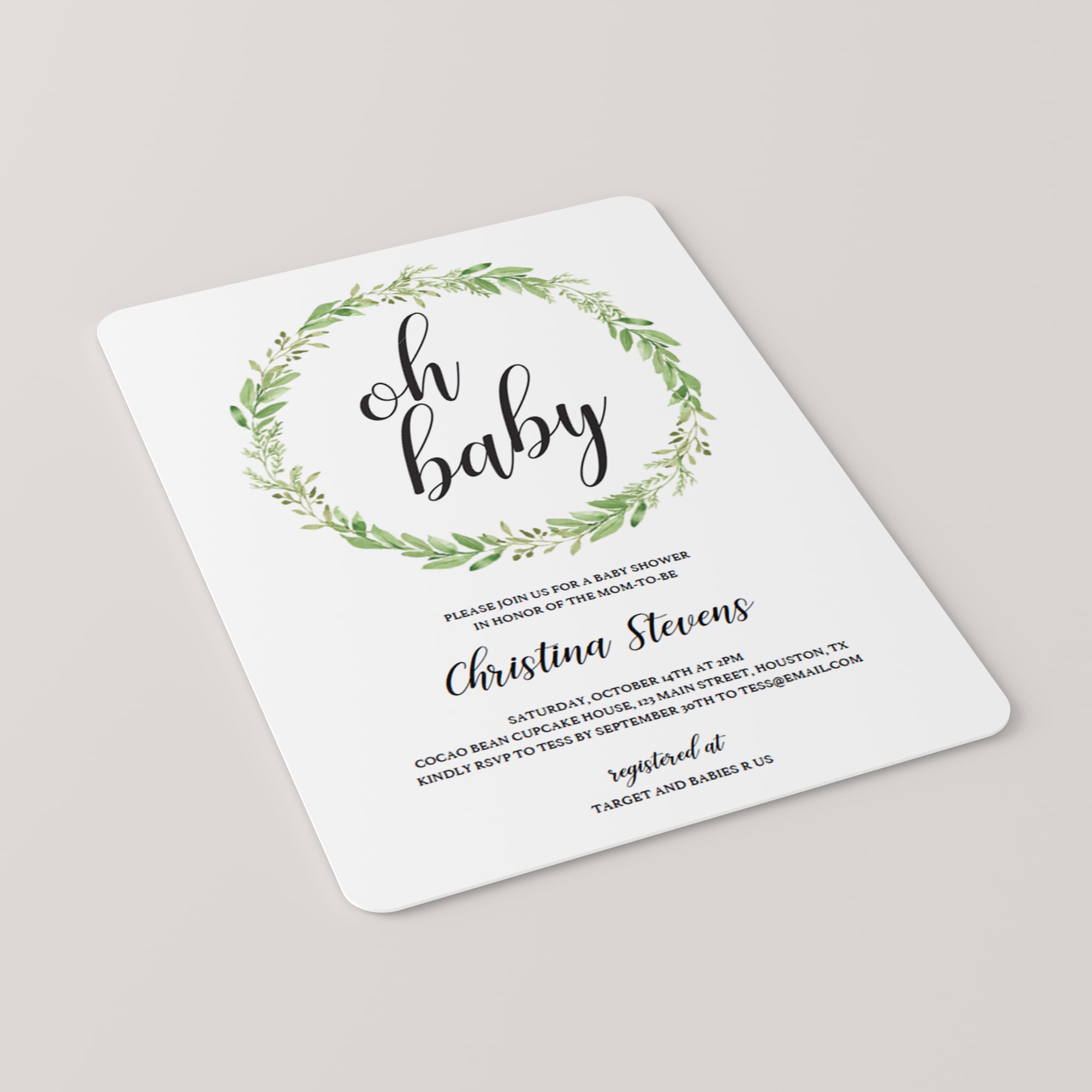 Oh baby baby shower invitation template by LittleSizzle