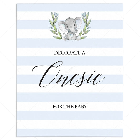 Decorate a onesie for boy baby shower printable by LittleSizzle
