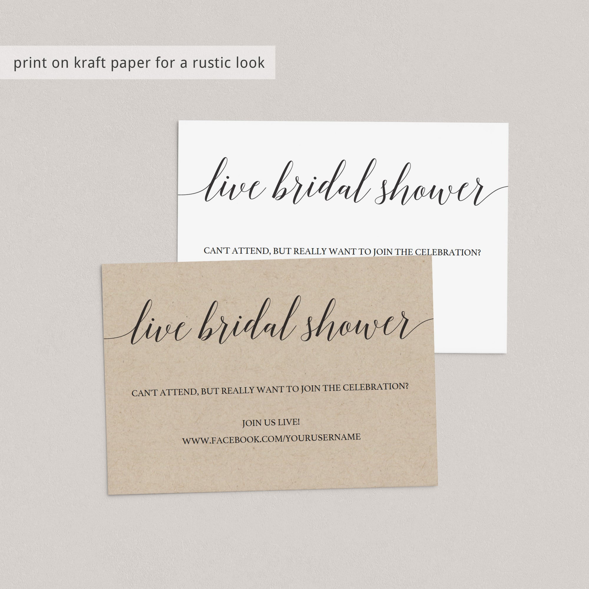 Live bridal shower invitation enclosure cards by LittleSizzle