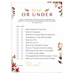 Editable Over or Under Game Template | Bohemian Theme – LittleSizzle