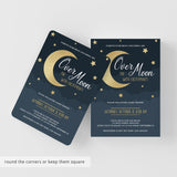 Over the moon baby party evite instant download by LittleSizzle
