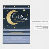Editable moon baby shower invitation for boys by LittleSizzle