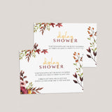 Floral Display Shower Card PDF-Template