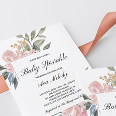 Floral baby sprinkle evite template by LittleSizzle