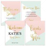 Pink Mint Gold Baby Shower Decor Pack Printable by LittleSizzle