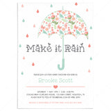 Rain baby shower invitation for girls by LittleSizzle