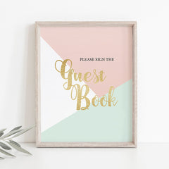Modern guest book table sign printables by LittleSizzle