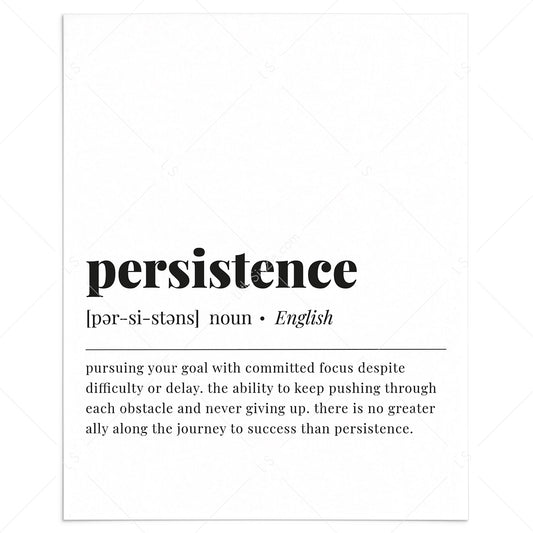 Persistence Definition Print Instant Download by LittleSizzle