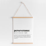 Perseverance Definition Print Instant Download