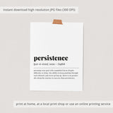 Persistence Definition Print Instant Download